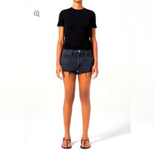 AGOLDE Vintage Cut-Off Shorts – Parker High-Rise | Size 29 |‎ Washed Black Denim